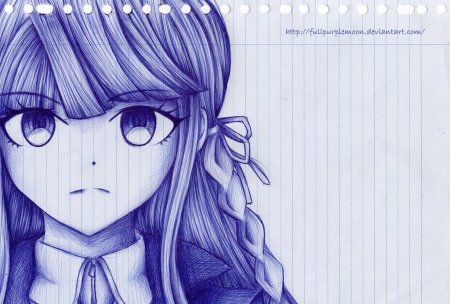 Аниме черной ручкой