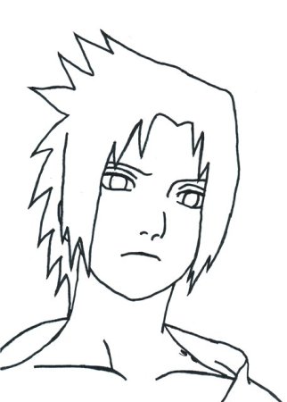 Саске рисунок карандашом