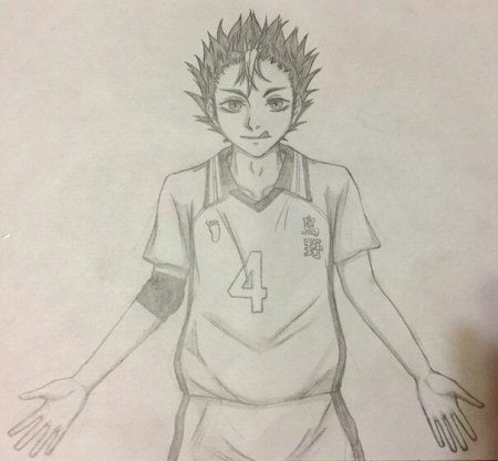 Аниме волейбол для срисовки карандашом