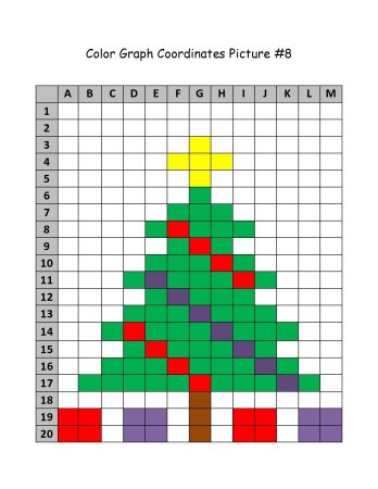Рисунки по клеточкам елка