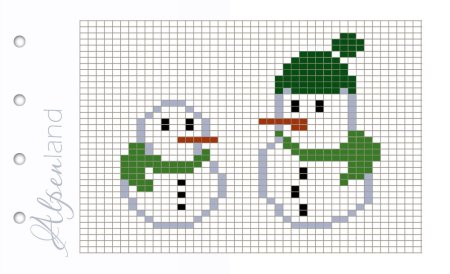 Рисунки по клеточкам новогодние