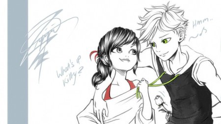 Срисовки Маринетт и Адриана