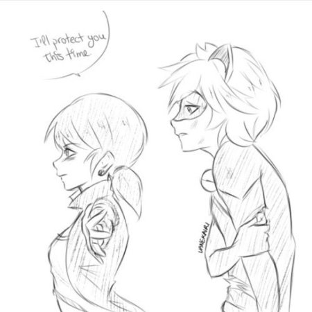 Маринетт и Адриан для срисовки