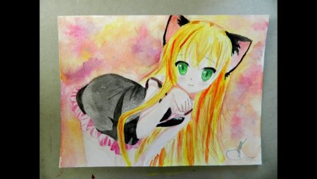 Рисунки гуашью аниме