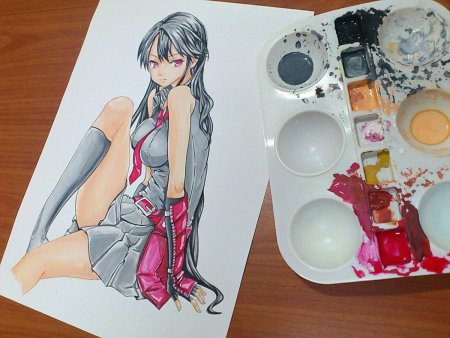 Аниме акварелью для начинающих