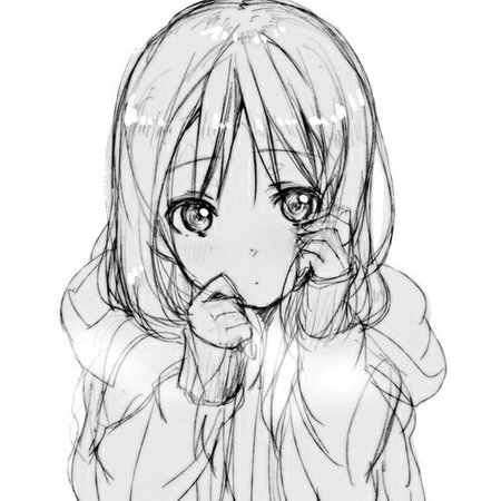 Аниме тян карандашом для срисовки
