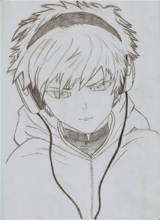 Аниме мальчики карандашом