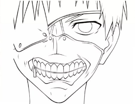 Канеки Кен для срисовки