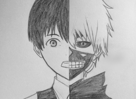 Канеки Кен раскраска