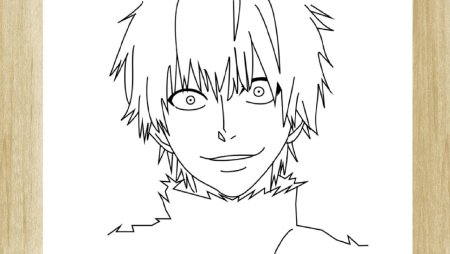 Разукрашка Канеки Кен