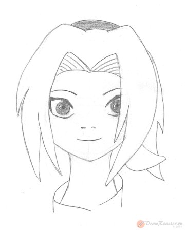 Рисунок Сакуры для срисовки Наруто