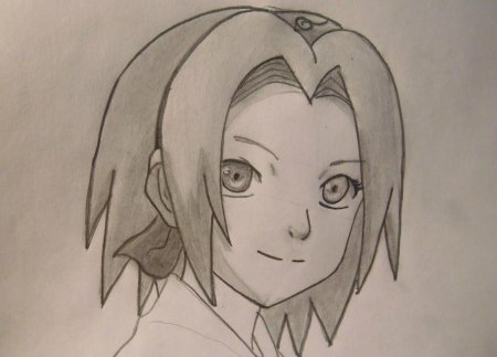 Харуно Сакура портрет нарисовать