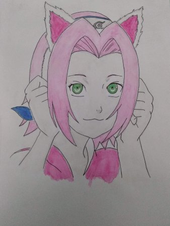 Сакура Харуно с ушками