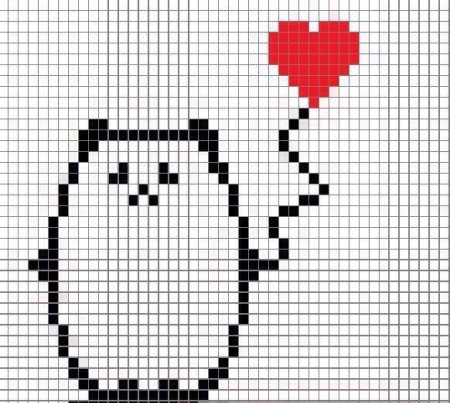 Рисунки по клеточкам для начинающих