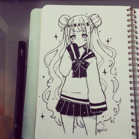 Идеи для скетчбука аниме