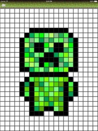 Рисунки по клеточкам из МАЙНКРАФТА
