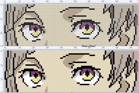 Вышивка крестом схемы аниме Чиби