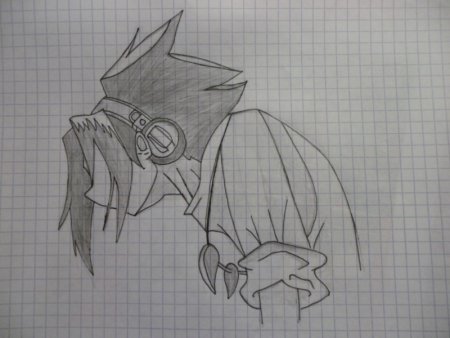 Аниме рисунки карандашом по клеточкам в тетради