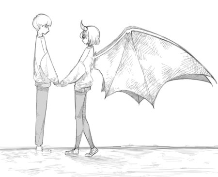 Рисунки для срисовки аниме демоны девушки