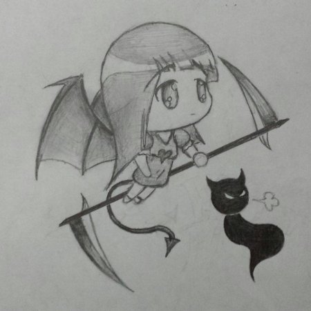 Милые демоны для срисо