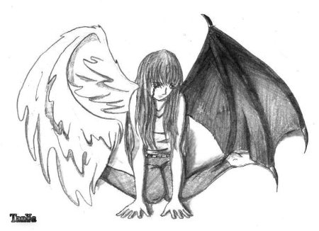 Демон мальчик для срисовки