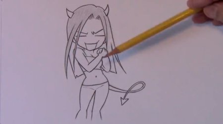 Демон карандашом