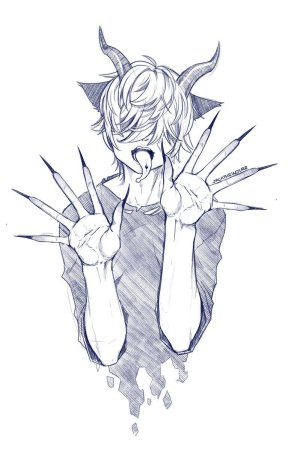 Картинки для срисовки милые демоны лёгкие