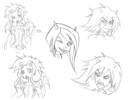 Демон рисунок карандашом для срисовки