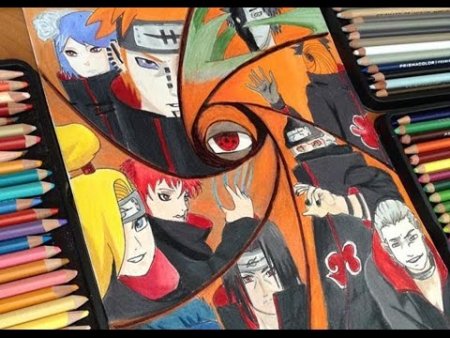 Срисовки из аниме Наруто Акацуки