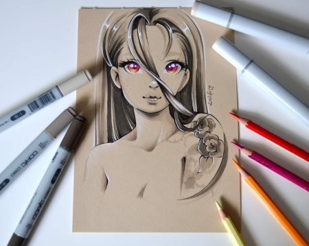 Чиби маркерами Copic