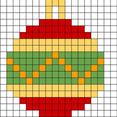 Рисунки по клеточкам на новый год