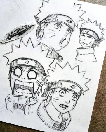 Раскраска аниме Наруто команда номер 7