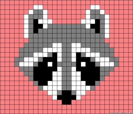 Схемы рисунков по клеточкам животные