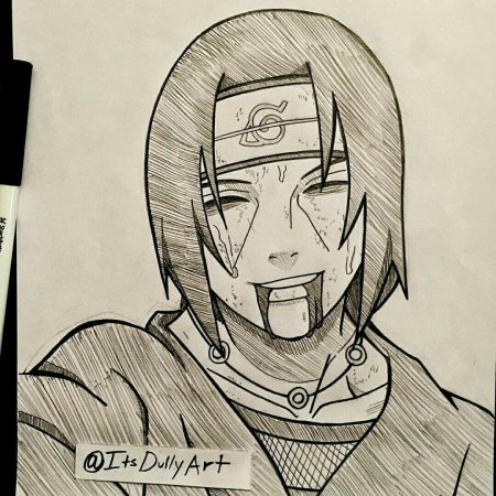 Итачи из Наруто для срисовки