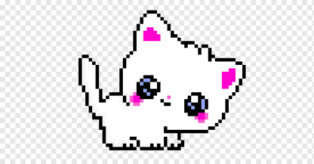 Рисунки по клеточкам котята