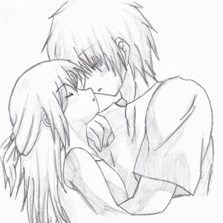 Аниме карандашом любовь