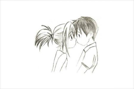 Аниме срисовка для новичков карандашом парные