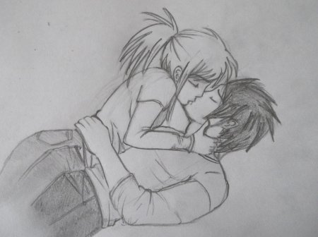 Аниме карандашом любовь