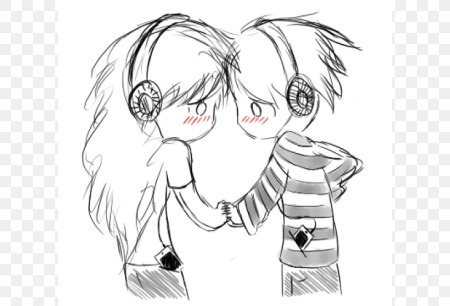 Парочки для срисовки карандашом