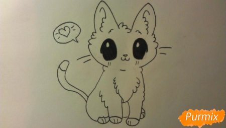 Анимешные коты которые легко рисуются