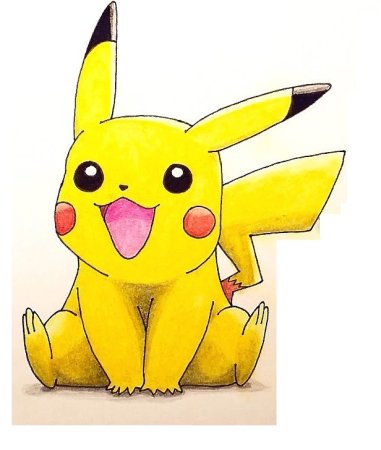 Пикачу карандашом для срисовки легкий