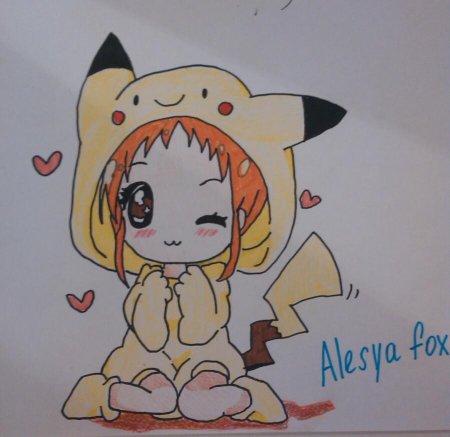 Раскраски для девочек Пикачу