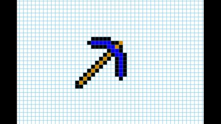 Кирка из МАЙНКРАФТА по клеточкам