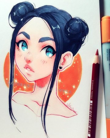 Чиби маркерами Copic