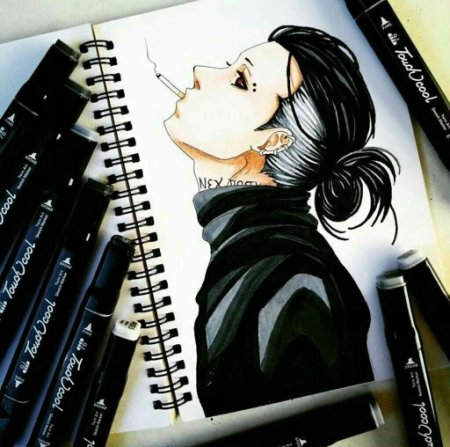 Аниме маркерами для начинающих