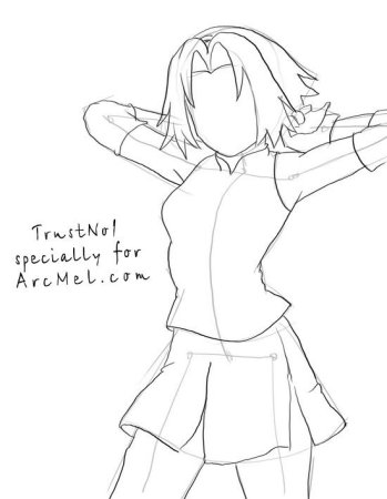 Эскизы аниме персонажей