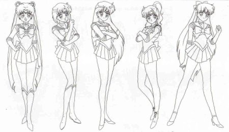 Для рисования раскраска девочки аниме