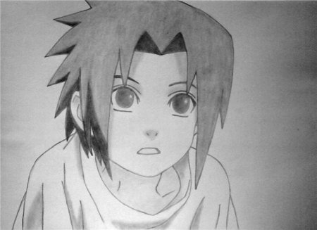 Наруто и Саске для срисовки