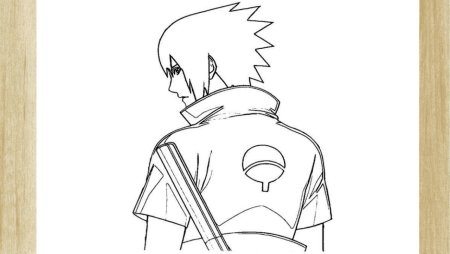 Рисунки карандашом аниме Наруто Саске