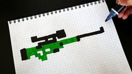 Снайперская винтовка Pixel Art